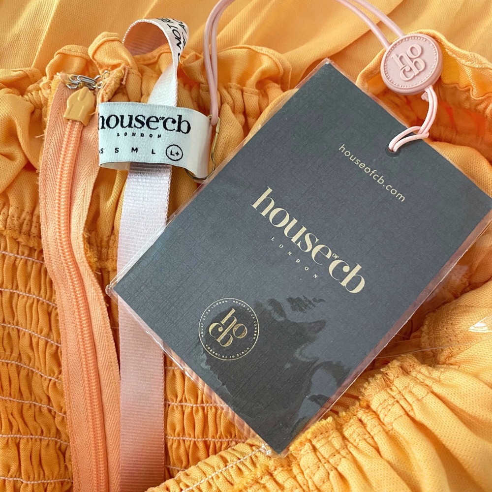 NEW House of CB Phedra Dress Warm Apricot Large+ (XL) - Picture 14 of 17